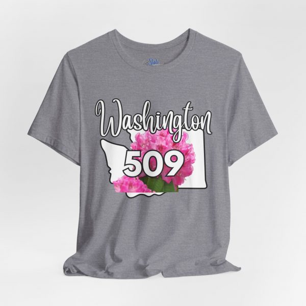 Washington State Flower the Pacific Rhododendron 509 Area Code by State of Mine Tee, Unisex Jersey Short Sleeve Shirt, Perfect for Gifts, Travel, and Casual Wear, Ideal for Summer, Birthdays, and [...] - Image 21