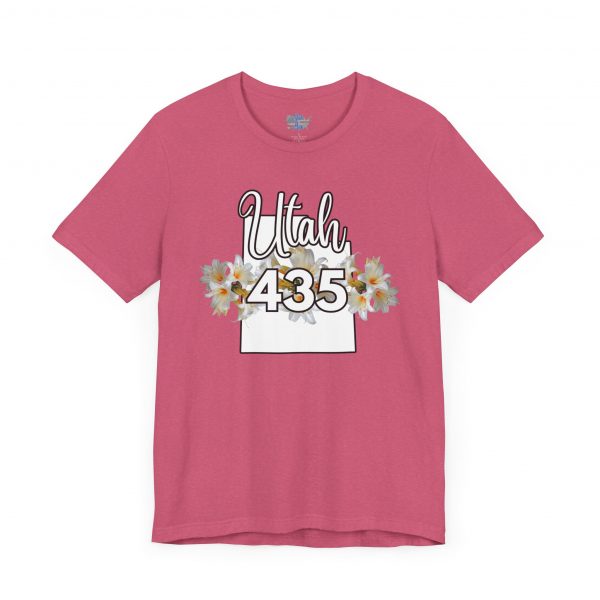Utah State Flower Sego Lily 435 Area Code by State of Mine Floral Unisex Tee, Casual Shirt, Vintage Vibe, Gift for Utah Lovers, Summer Wear, Vacation Essential - Image 51