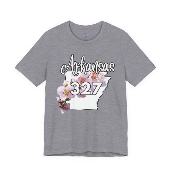 Arkansas State Flower The Apple Blossom 327 Area Code by State of Mine. Unisex Jersey Short Sleeve Tee - Cozy Everyday Wear, Casual Style, Summer Essentials, Gift for Friends, Graphic Tee - Image 38