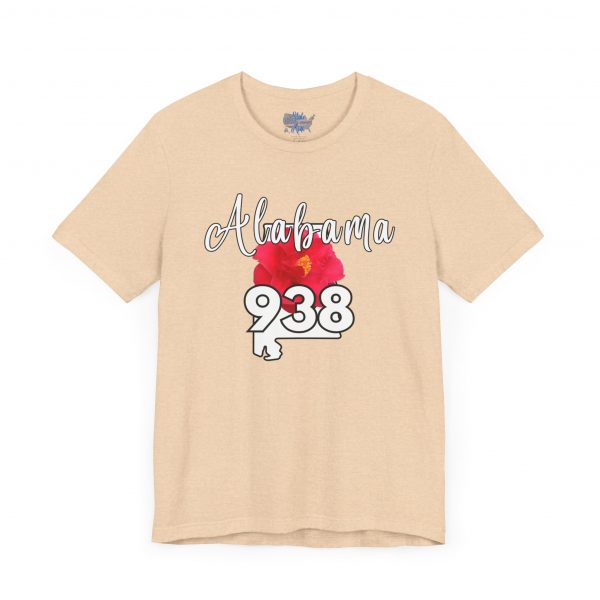 Alabama State Flower the Camellia 938 Area Code Tee by Simply Stated, Casual Summer Wear, State Pride T-Shirt, Travel Souvenir, Gift for Him/Her, Festival Outfit, Outdoor Activities - Image 17