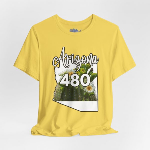 Arizona State Flower the Saguaro Blossom Area Code 480 by State of Mine  Tee, Unisex Jersey Short Sleeve Shirt, Perfect for Gifts, Travel, and Casual Wear, Ideal for Summer, Birthdays, and [...] - Image 17