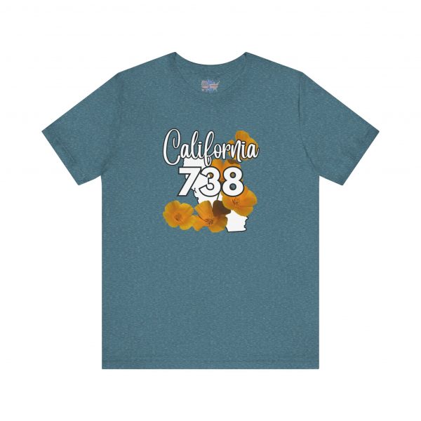 California State Flower the California Poppy 738 Area Code by State of Mine Tee, Unisex Jersey Short Sleeve Shirt, Perfect for Gifts, Travel, and Casual Wear, Ideal for Summer, Birthdays, and [...] - Image 31