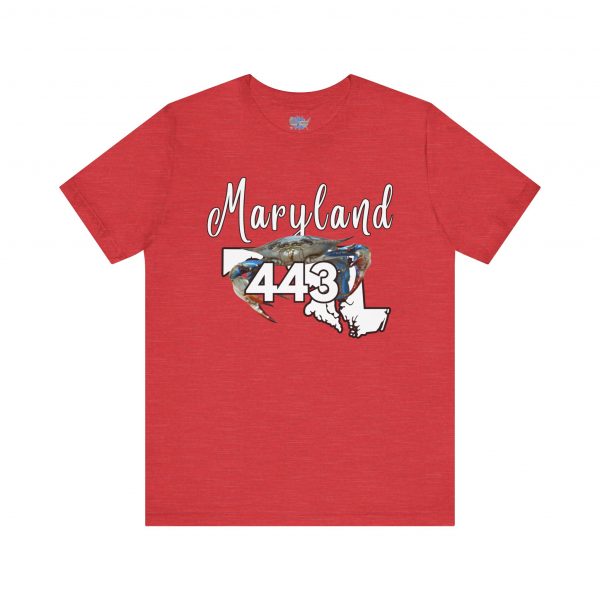 Maryland Blue Crab Design 443 Area Code by State of Mine Short Sleeve Tee, Unisex Summer Shirt, State Pride Tee, Beach T-Shirt, Gift for Marylanders - Image 49